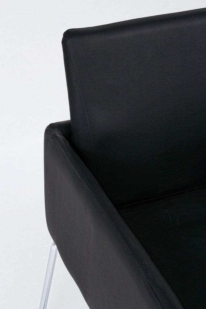 Set di 2 sedie da pranzo in ecopelle Sixty Nero (5)