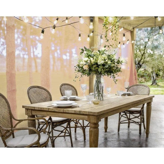 Set di 2 sedie da pranzo in rattan Edelina W Naturale (4)