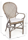 Set di 2 sedie da pranzo in rattan Edelina W Naturale (9)