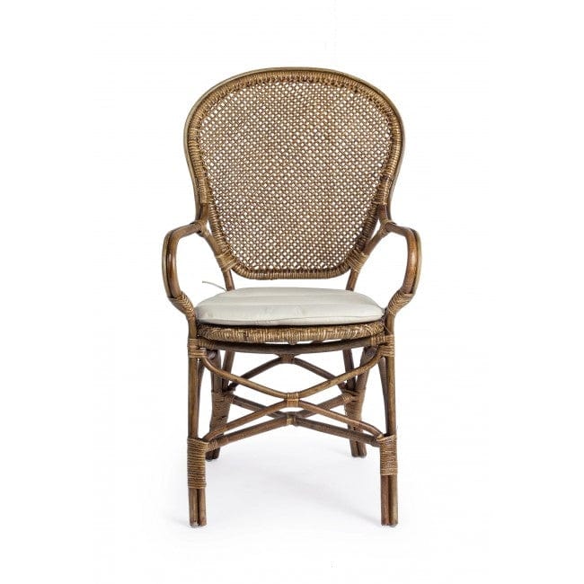 Set di 2 sedie da pranzo in rattan Edelina W Oro (4)