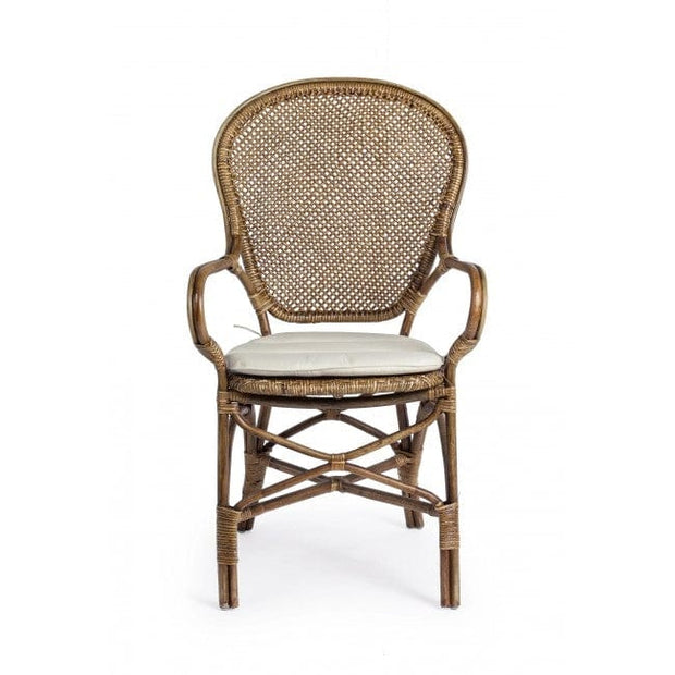 Set di 2 sedie da pranzo in rattan Edelina W Oro (4)