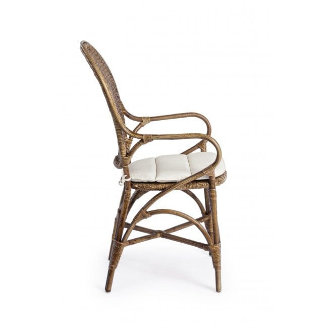 Set di 2 sedie da pranzo in rattan Edelina W Oro (5)