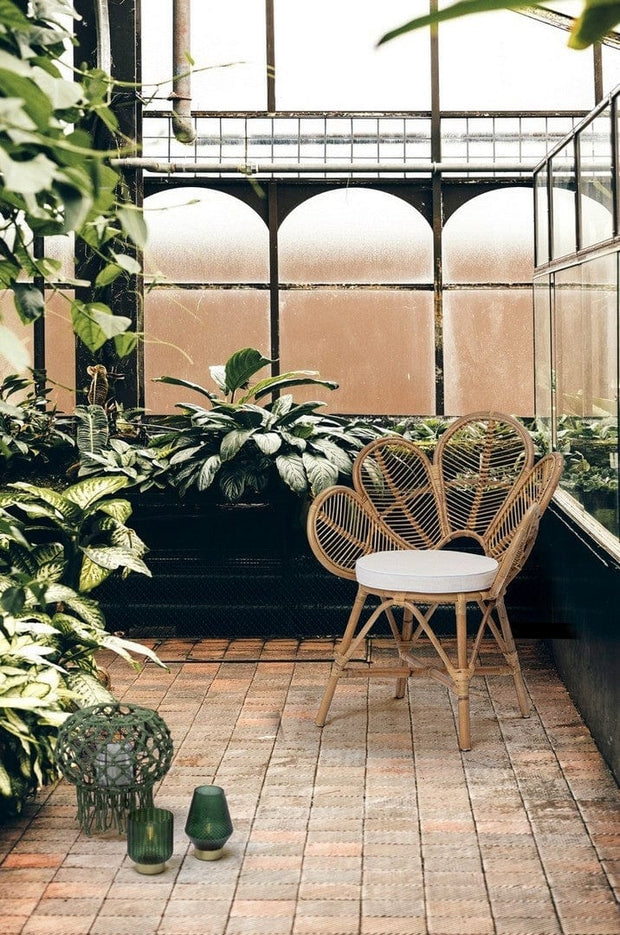 Set di 2 sedie da pranzo in rattan Flores Naturale (1)