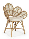 Set di 2 sedie da pranzo in rattan Flores Naturale (2)