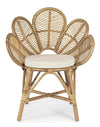 Set di 2 sedie da pranzo in rattan Flores Naturale (3)