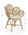 Set di 2 sedie da pranzo in rattan Flores Naturale (8)