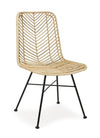 Set di 2 sedie da pranzo in rattan Lorena Naturale (5)