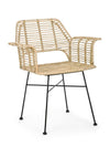 Set di 2 sedie da pranzo in rattan Tunas Naturale (2)