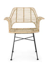 Set di 2 sedie da pranzo in rattan Tunas Naturale (3)