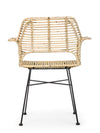 Set di 2 sedie da pranzo in rattan Tunas Naturale (4)