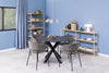 Set di 2 sedie da pranzo in tessuto Ann Grigio (2)