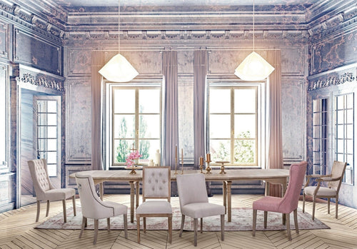 Set di 2 sedie da pranzo in tessuto Beatriz Beige (1)