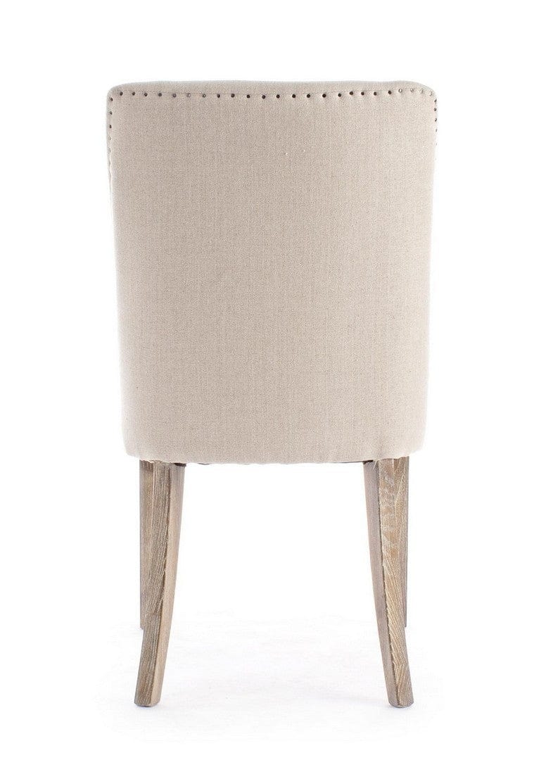 Set di 2 sedie da pranzo in tessuto Beatriz Beige (4)