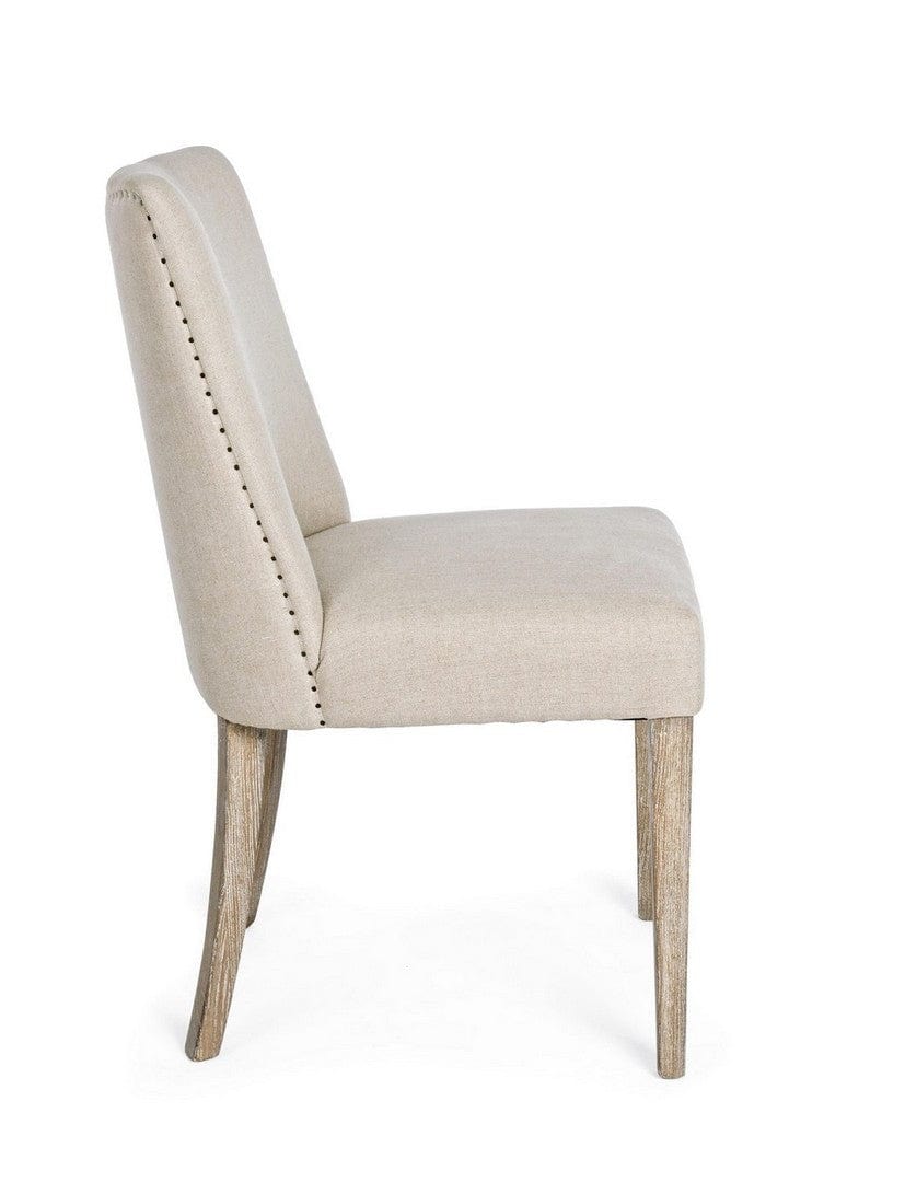 Set di 2 sedie da pranzo in tessuto Beatriz Beige (5)