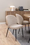 Set di 2 sedie da pranzo in tessuto bouclé Patricia Beige (3)