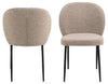 Set di 2 sedie da pranzo in tessuto bouclé Patricia Beige (4)