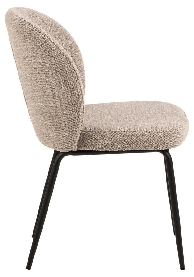 Set di 2 sedie da pranzo in tessuto bouclé Patricia Beige (5)