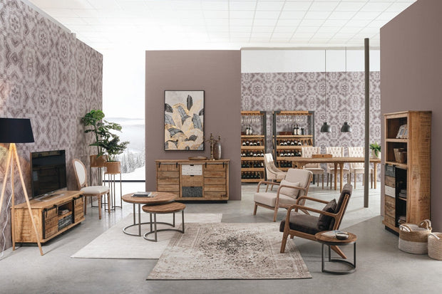 Set di 2 sedie da pranzo in tessuto Cally Beige (4)