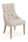 Set di 2 sedie da pranzo in tessuto Cally Beige (5)