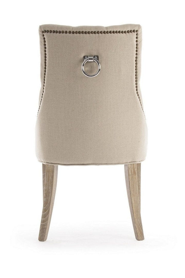 Set di 2 sedie da pranzo in tessuto Cally Beige (7)