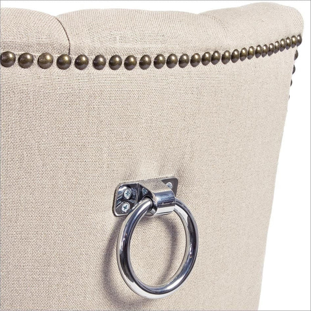 Set di 2 sedie da pranzo in tessuto Cally Beige (9)