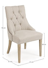 Set di 2 sedie da pranzo in tessuto Cally Beige (10)