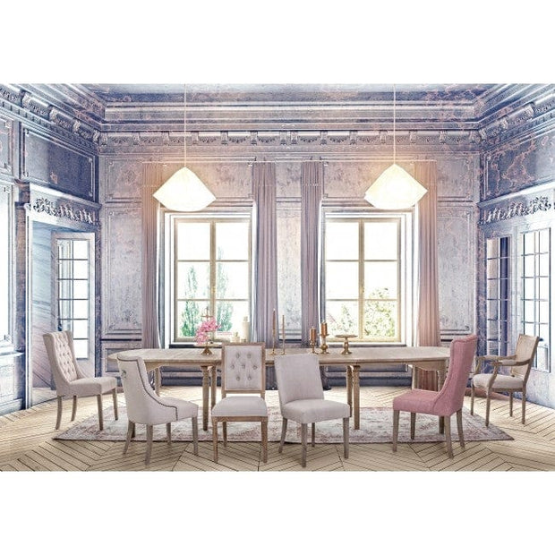 Set di 2 sedie da pranzo in tessuto Columbia Beige (2)