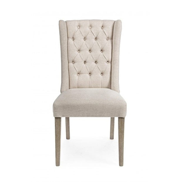 Set di 2 sedie da pranzo in tessuto Columbia Beige (3)
