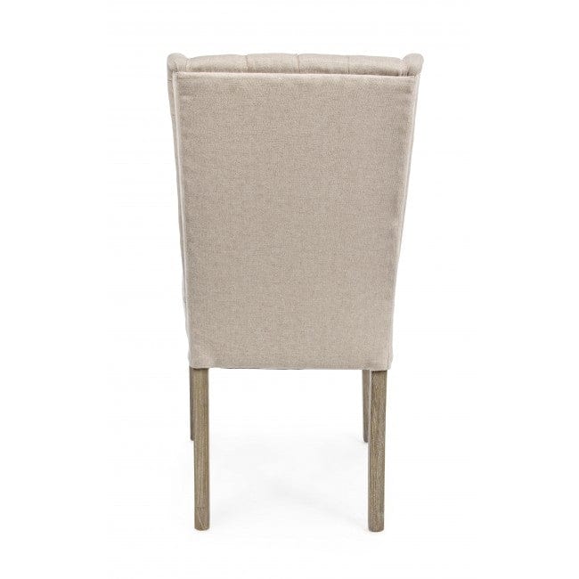 Set di 2 sedie da pranzo in tessuto Columbia Beige (5)