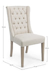 Set di 2 sedie da pranzo in tessuto Columbia Beige (6)