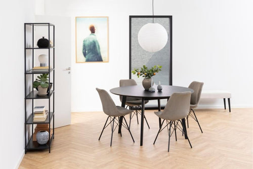 Set di 2 sedie da pranzo in tessuto Eris Beige (1)