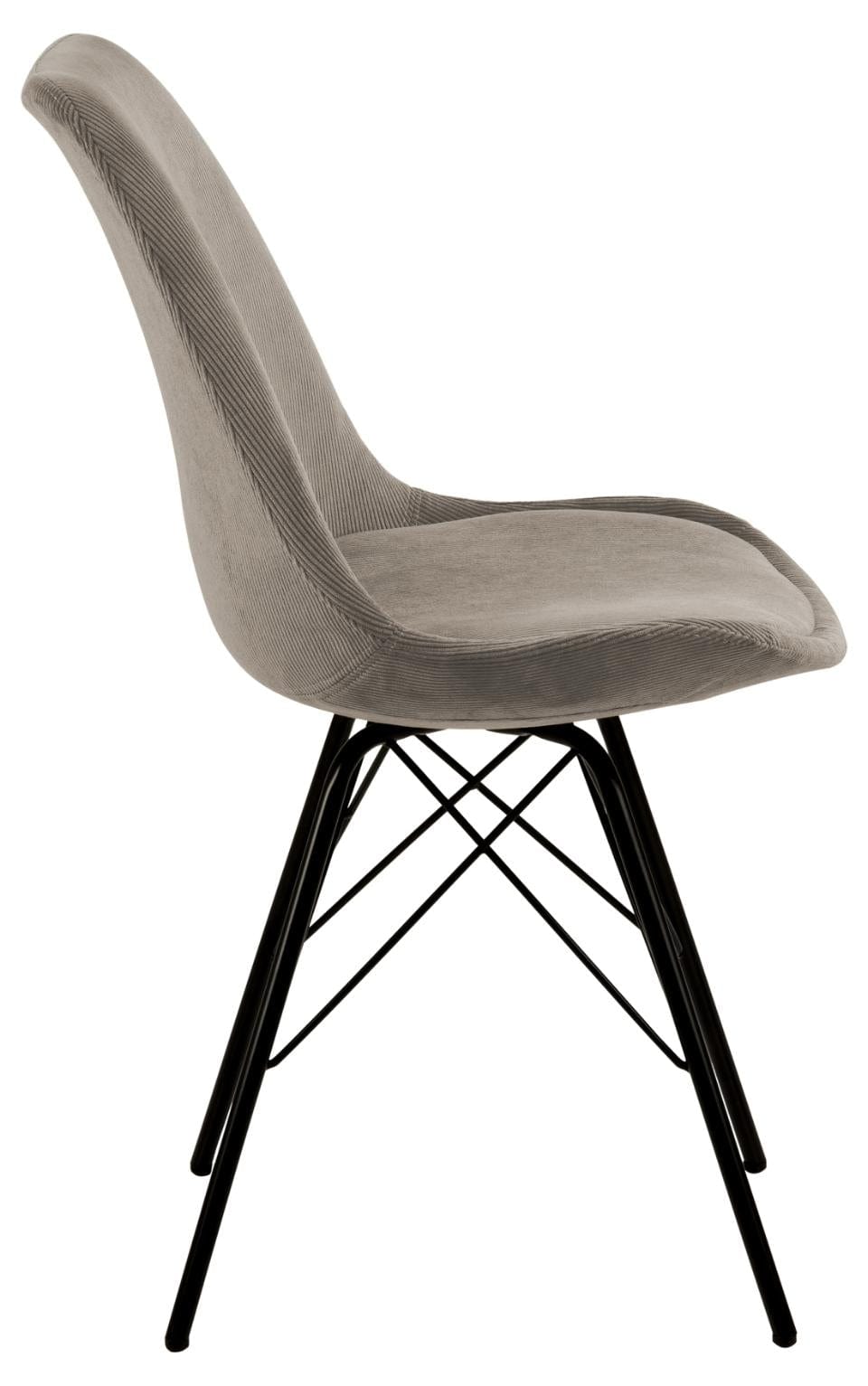 Set di 2 sedie da pranzo in tessuto Eris Beige (4)