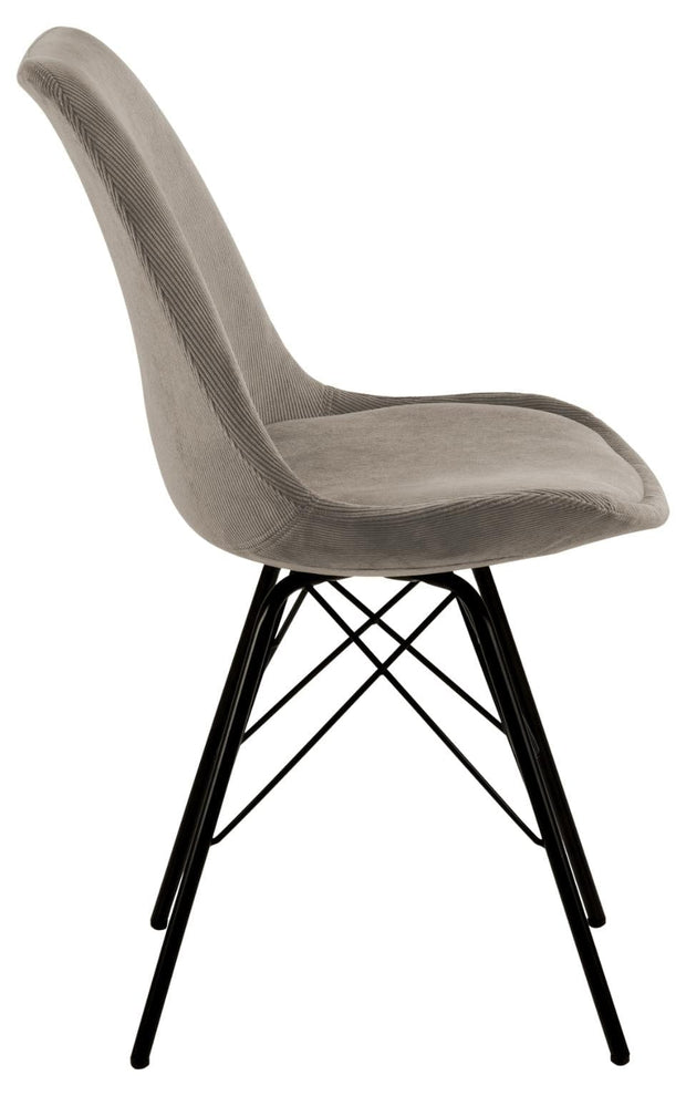 Set di 2 sedie da pranzo in tessuto Eris Beige (4)