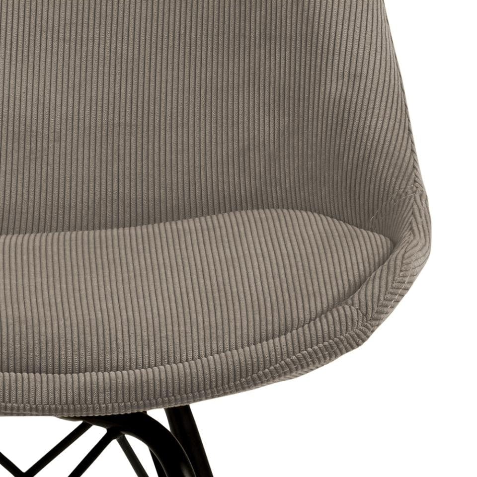 Set di 2 sedie da pranzo in tessuto Eris Beige (7)