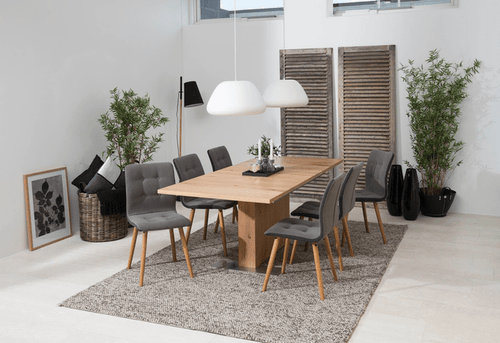 Set di 2 sedie da pranzo in tessuto Frida Grigio (1)