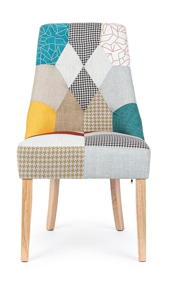 Set di 2 sedie da pranzo in tessuto Galatea Patch Multicolore (2)