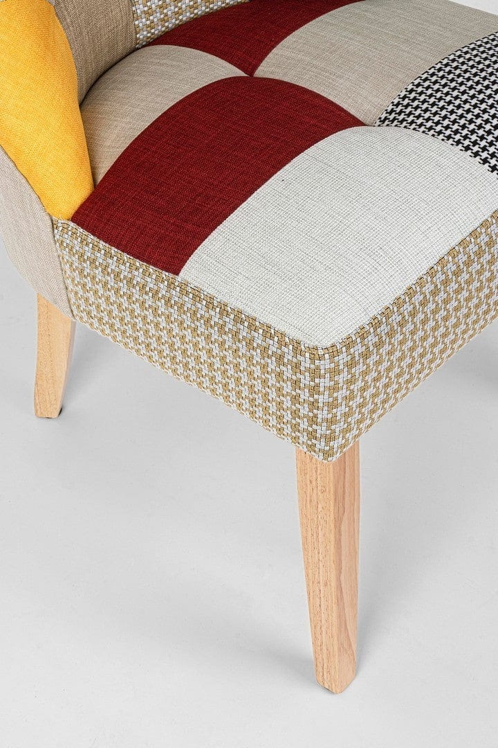 Set di 2 sedie da pranzo in tessuto Galatea Patch Multicolore (7)