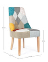 Set di 2 sedie da pranzo in tessuto Galatea Patch Multicolore (8)