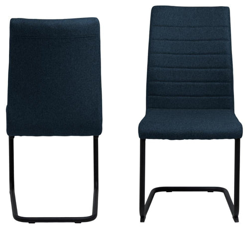 Set di 2 sedie da pranzo in tessuto Gundrun Blu (1)
