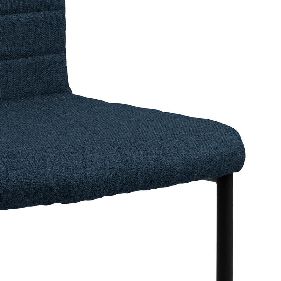 Set di 2 sedie da pranzo in tessuto Gundrun Blu (4)