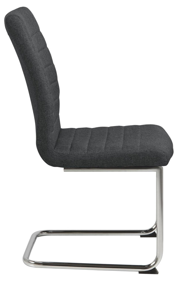 Set di 2 sedie da pranzo in tessuto Gundrun Grigio (2)