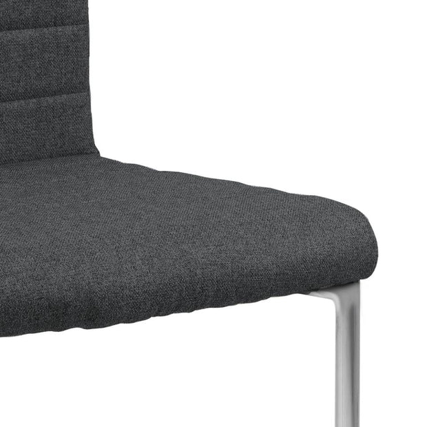 Set di 2 sedie da pranzo in tessuto Gundrun Grigio (3)
