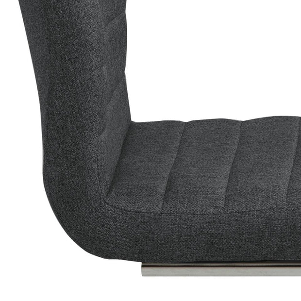 Set di 2 sedie da pranzo in tessuto Gundrun Grigio (4)