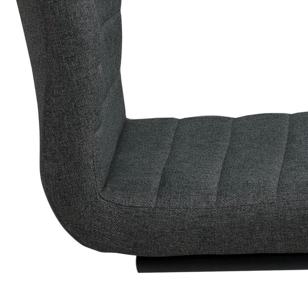 Set di 2 sedie da pranzo in tessuto Gundrun Grigio (3)