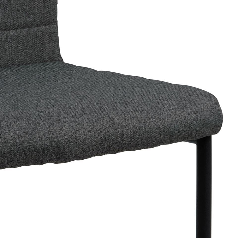 Set di 2 sedie da pranzo in tessuto Gundrun Grigio (4)