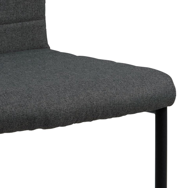 Set di 2 sedie da pranzo in tessuto Gundrun Grigio (4)