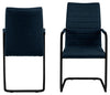 Set di 2 sedie da pranzo in tessuto Gundrun Plus Blu (1)
