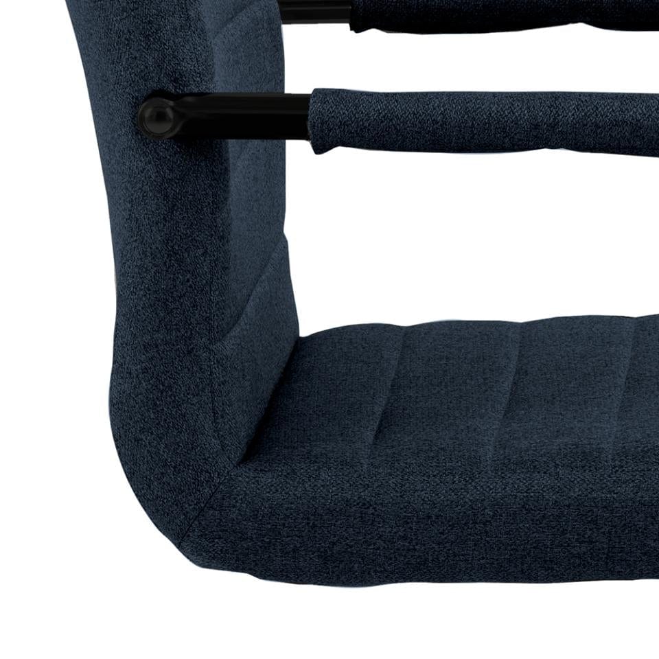 Set di 2 sedie da pranzo in tessuto Gundrun Plus Blu (4)