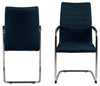 Set di 2 sedie da pranzo in tessuto Gundrun Plus Blu (2)
