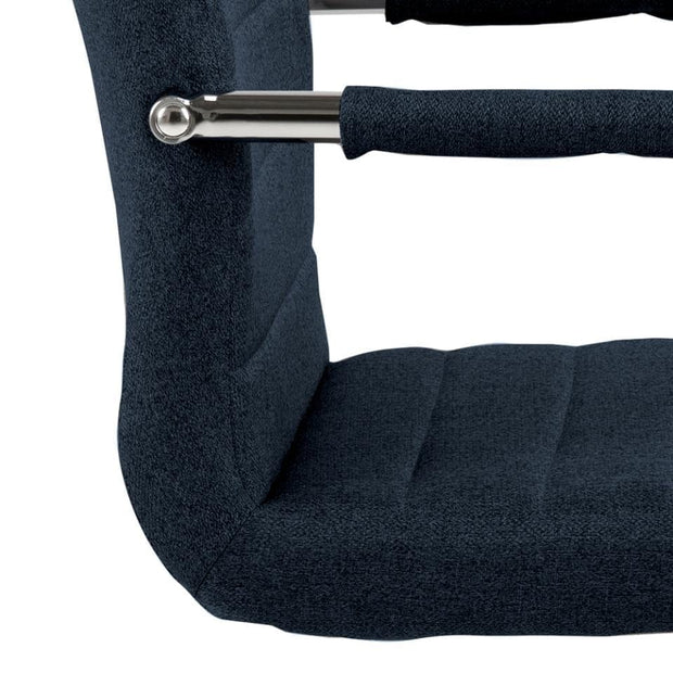 Set di 2 sedie da pranzo in tessuto Gundrun Plus Blu (3)